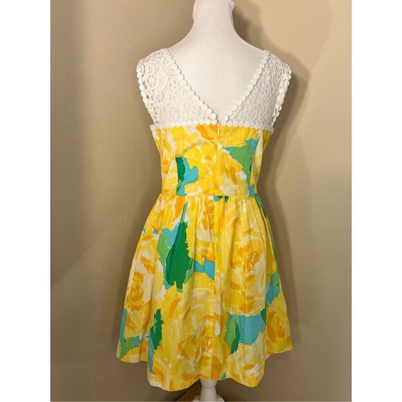 Lilly Pulitzer First Impressions Yellow White Reagan Sunglow Dress Size 2 - Picture 2 of 8